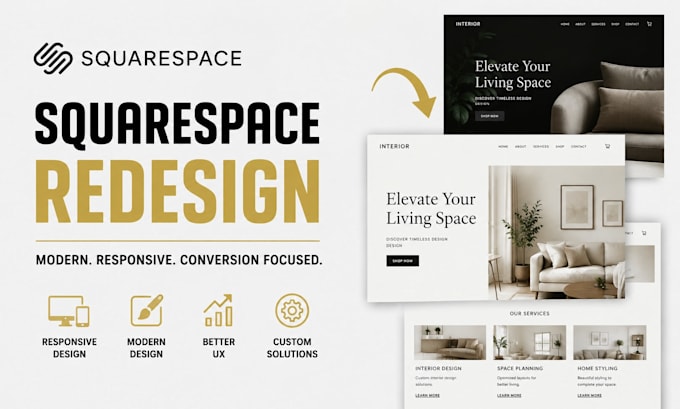 squarespace website design redesign, website development as a squarespace expert