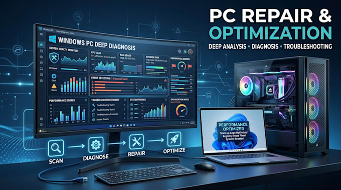 deeply analyze, diagnose, repair and optimize your windows PC