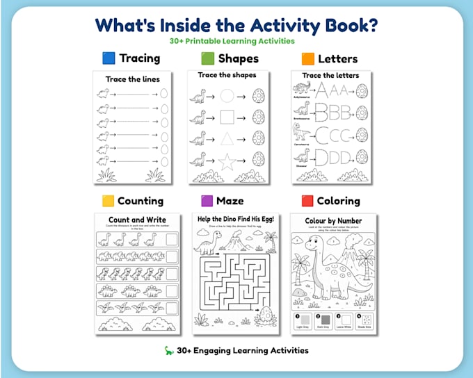 design printable worksheets and activities for kids