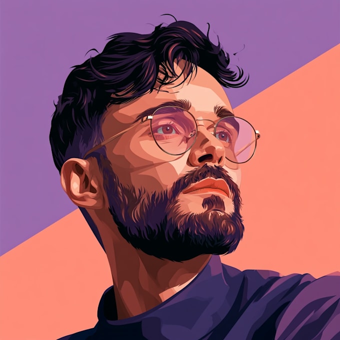 design a realistic vector cartoon portrait