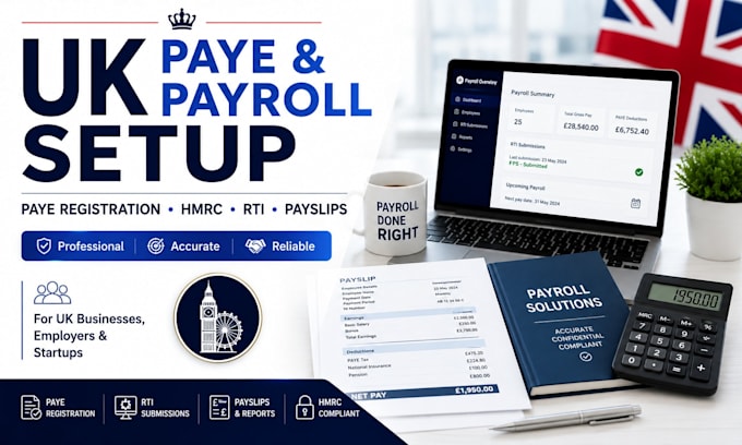 do UK paye registration and payroll setup with hmrc