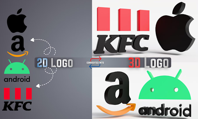 convert 2d logo into 3d printable stl model