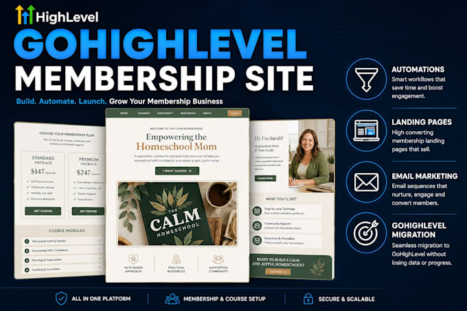 gohighlevel membership setup ghl community setup ghl online course CRM setup