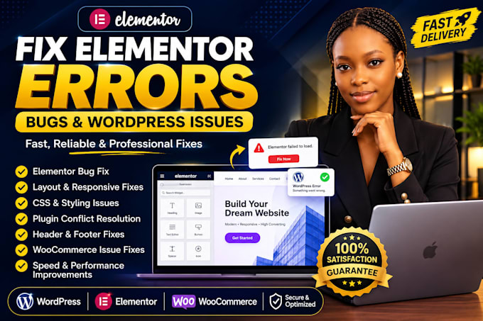 fix elementor errors, bugs, not loading, and responsive issues