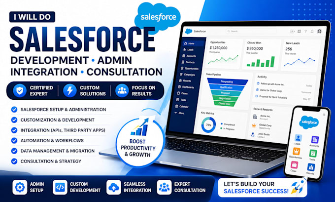 be your salesforce CRM admin, automation and integration expert