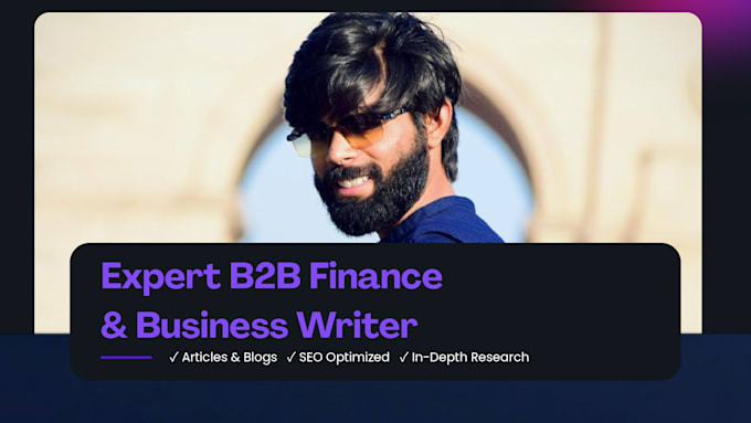 do b2b finance writing