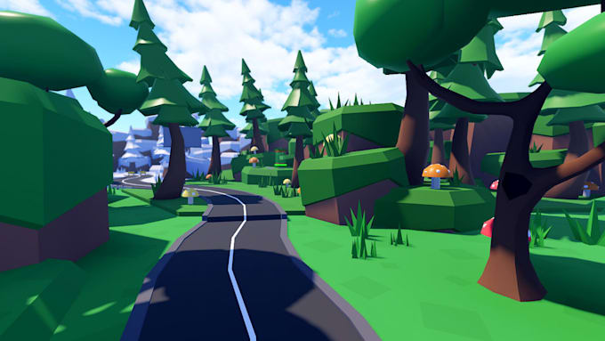 build custom low poly map, studded map with terrain, landscape for roblox game