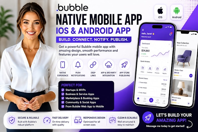 fix bubble mobile app ios android push notifications deep links app store publis