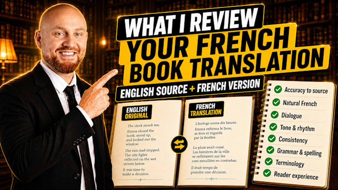 proofread and improve your french book translation