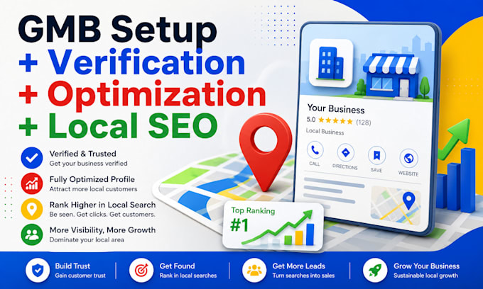 do google my business setup, gmb optimization and local SEO