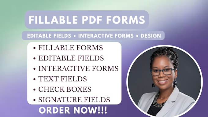 create fillable PDF forms, editable fields and interactive forms