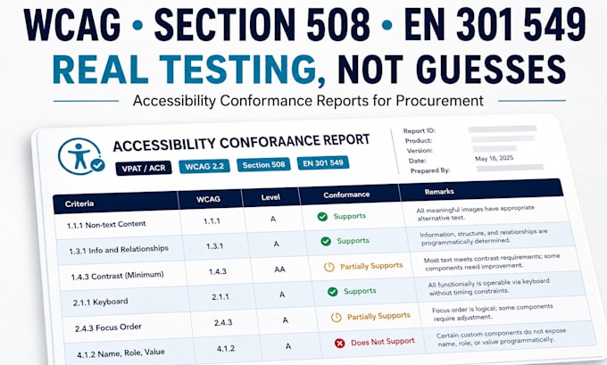 create your vpat and accessibility conformance report for procurement