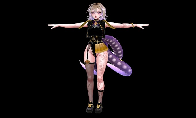 edit, create vrchat avatar, furry avatar, vrc avatar, live2d anime vtuber model