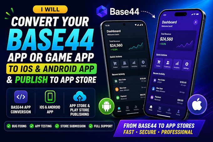 convert your base44 app or game app to ios android app vormac to app store