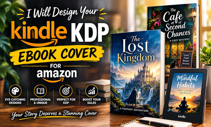 design your kindle KDP ebook cover, paperback for amazon KDP