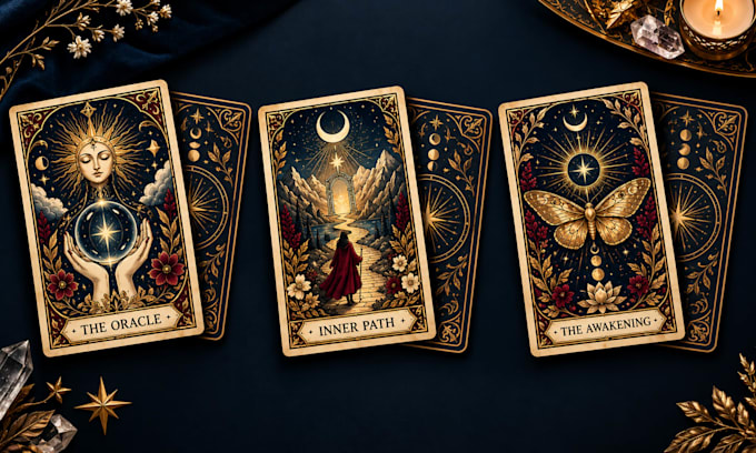 do card game design, tarot card, uno, board game, instruction manual, rule book