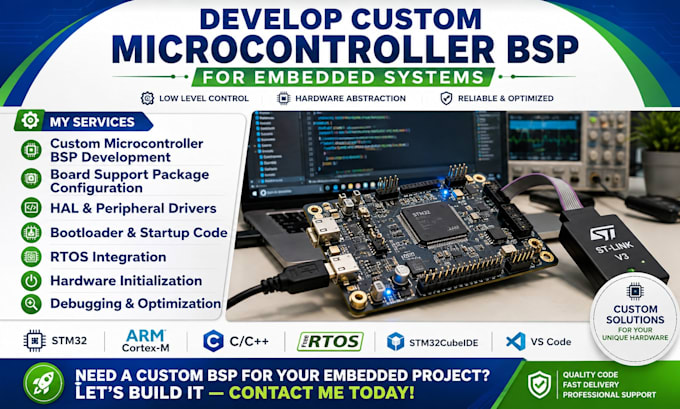 develop custom microcontroller bsp for embedded systems