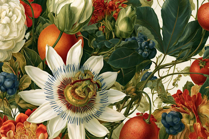 draw high quality flowers botanical line art for floral