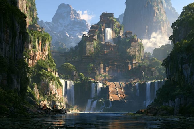 create atmospheric environment concept art for games
