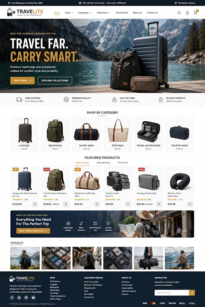 design shopify store, shopify website and dropshipping store
