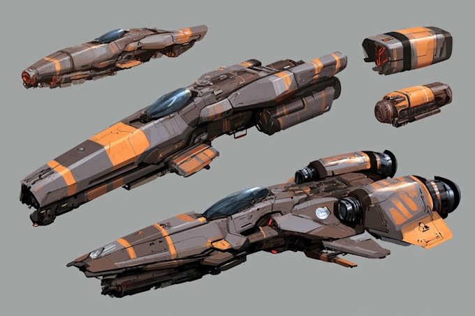 create a professional aircraft spaceship, sci fi illustration
