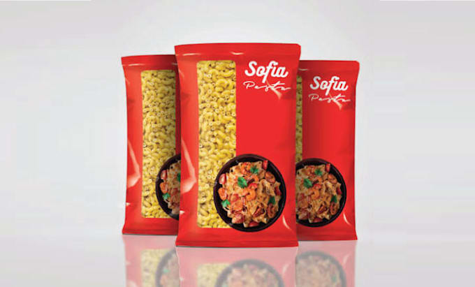 design pasta packaging, label and logo for your food brand