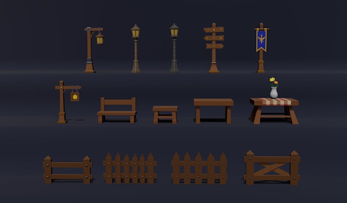 create stylized 3d props and game assets in blender