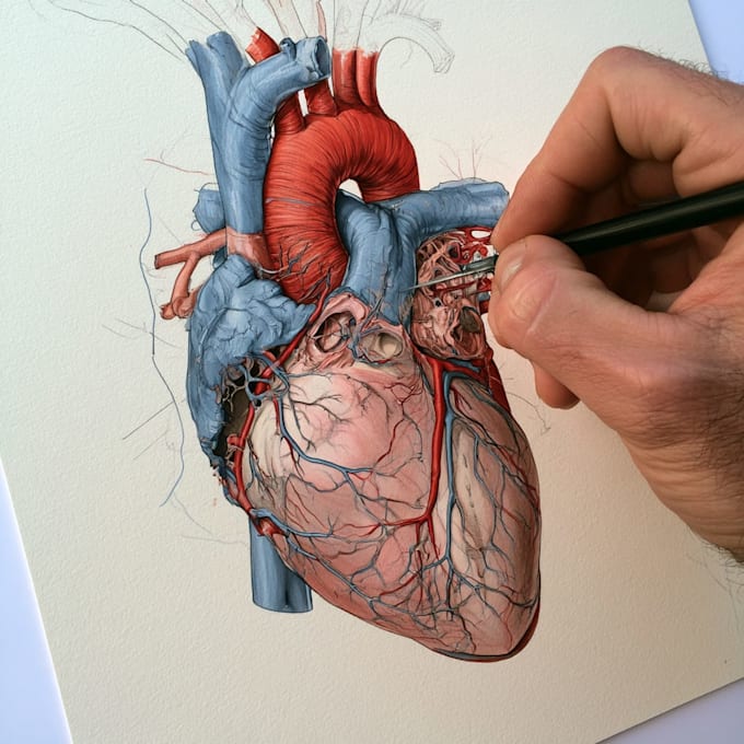 draw anatomy and medical vector illustration