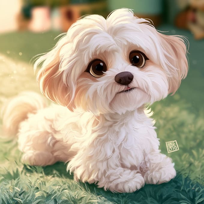 pet portrait into cute disney style