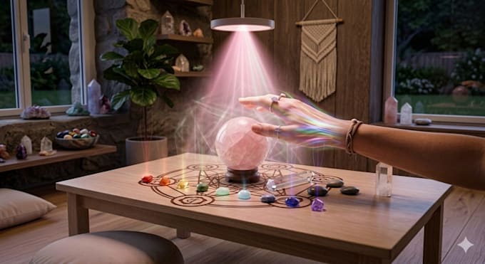 do an intuitive distance crystal healing and energy session