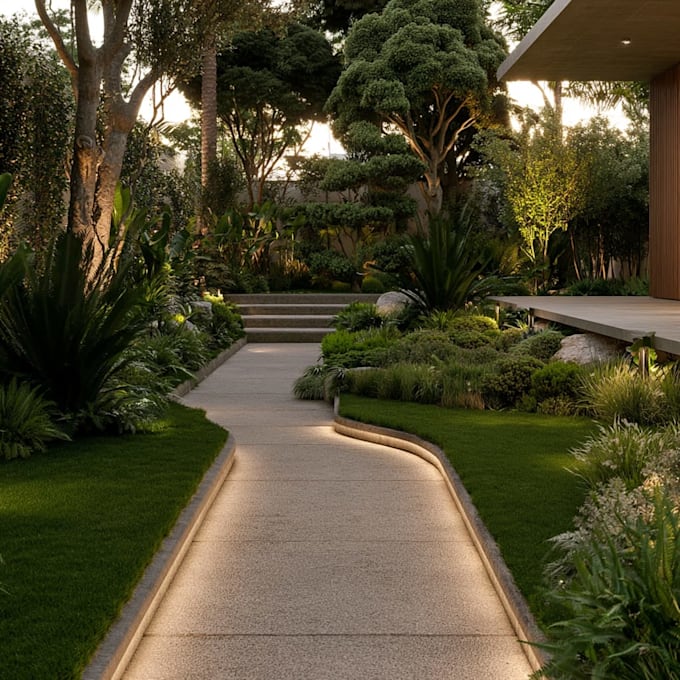 do renderings for landscape design, pool, garden, patio