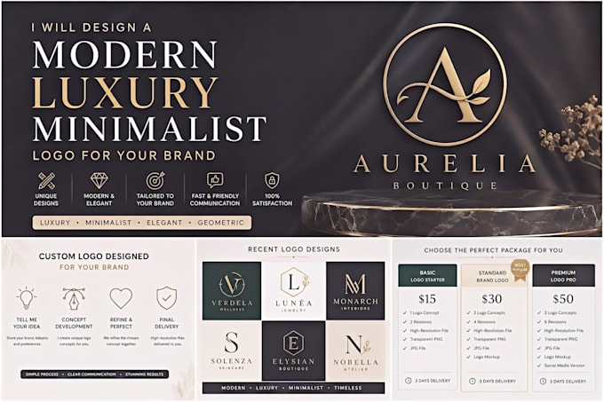 design a modern luxury minimalist logo