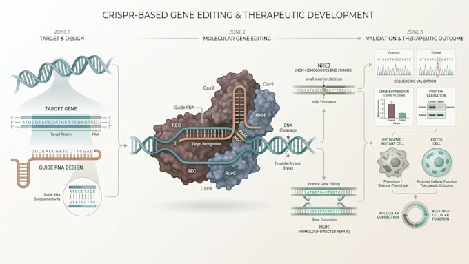 design scientific figures, illustrations, and diagrams for medical research