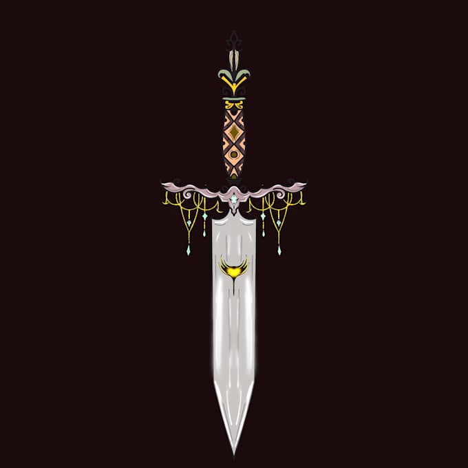create custom fantasy weapon and sword concept art