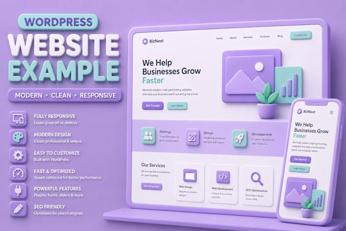 design a modern wordpress business website