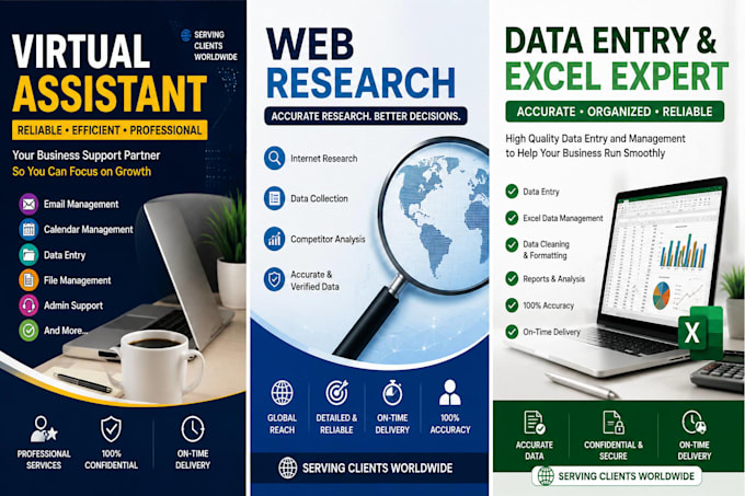 be your virtual assistant for data entry and administrative tasks