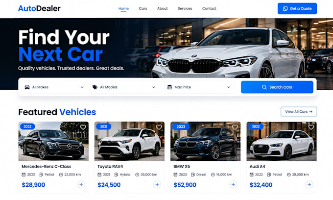 build a wordpress car dealership website with vehicle listings
