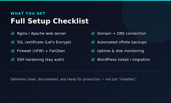 setup and configure your vps on digital ocean, vultr, or linode