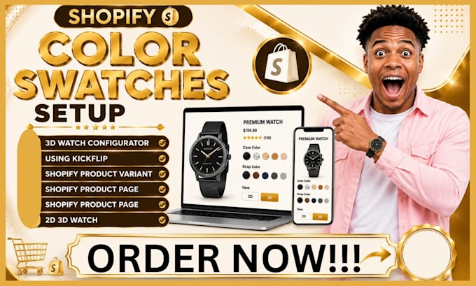 color swatches, shopify product variant configurator, shopify customization