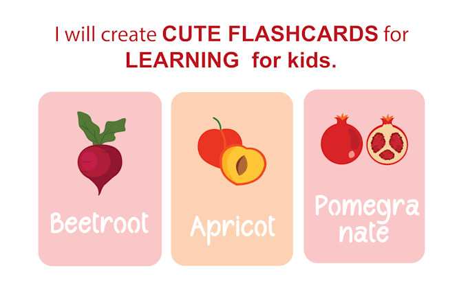create cute flashcards for learning for kids