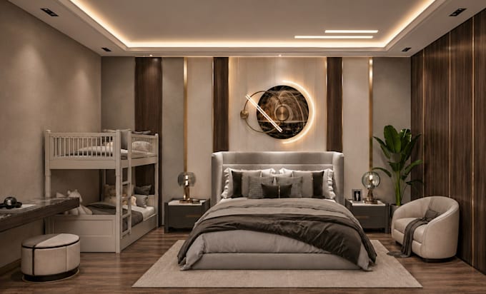 render 3d interior, interior design, house, restaurant