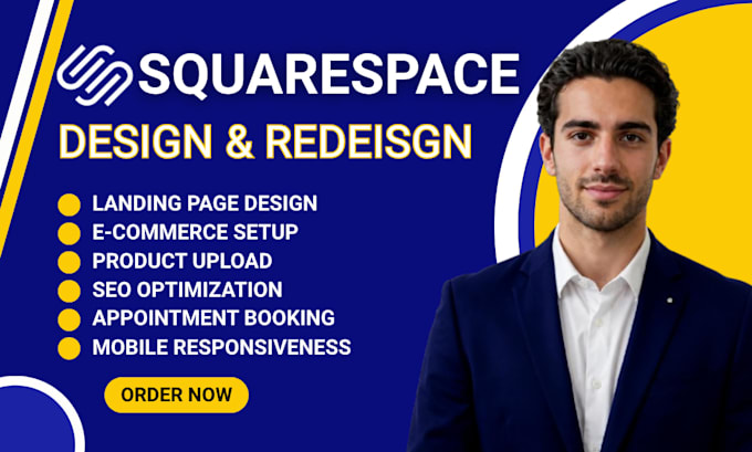 develop squarespace website design or redesign squarespace website agency site