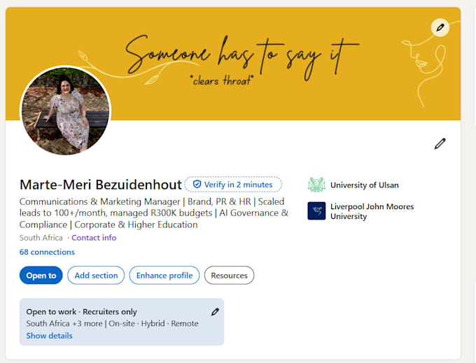 coach you on your CV, linkedin, and interview prep