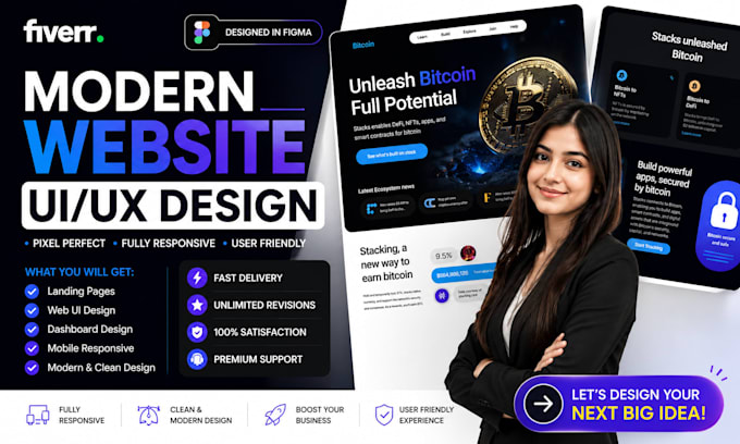 design a modern website UI UX in figma