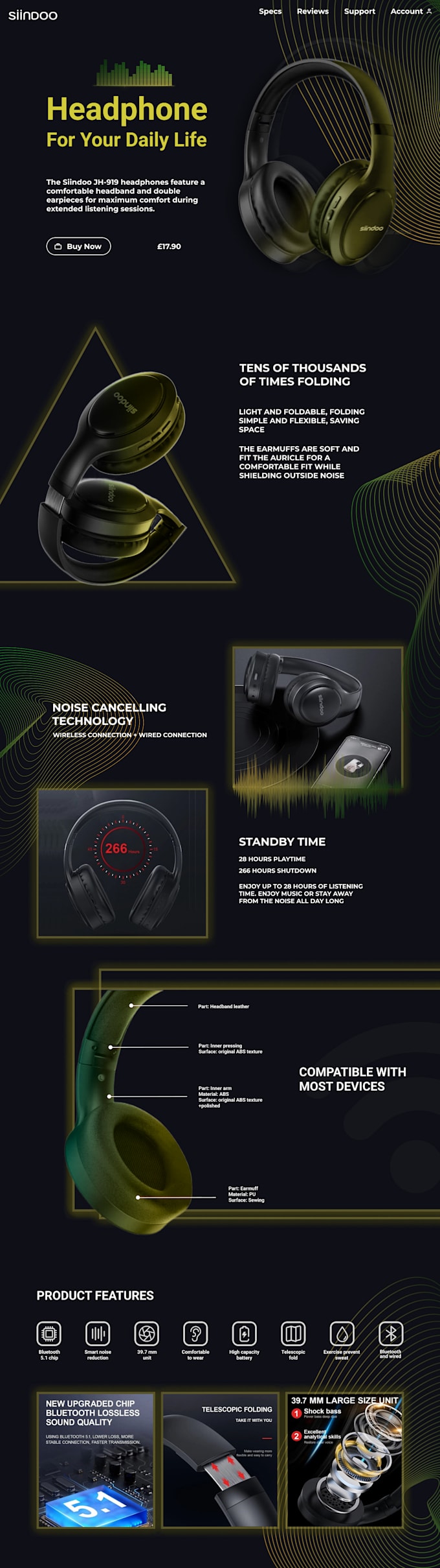 design a clean and modern landing page for your website