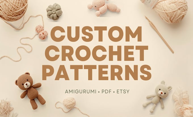 create professional crochet pattern amigurumi designs etsy