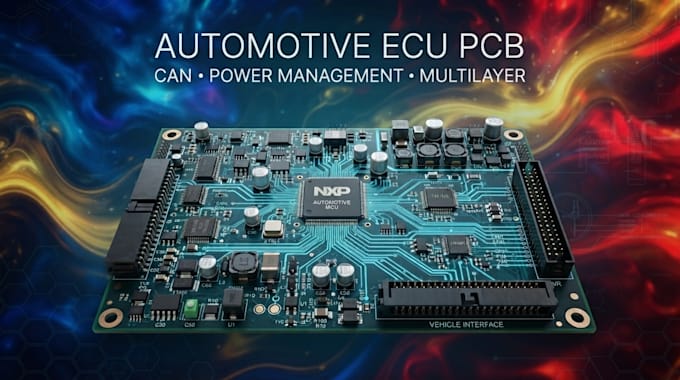 do automotive ecu with multilayer layout, can communication and power management