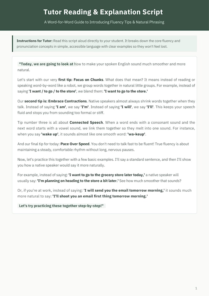 create engaging english lesson plans and teaching materials for tutors