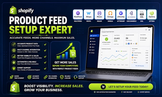 setup product feed multifeed wixpa mulwi omega aftership cedcommerce xml optima