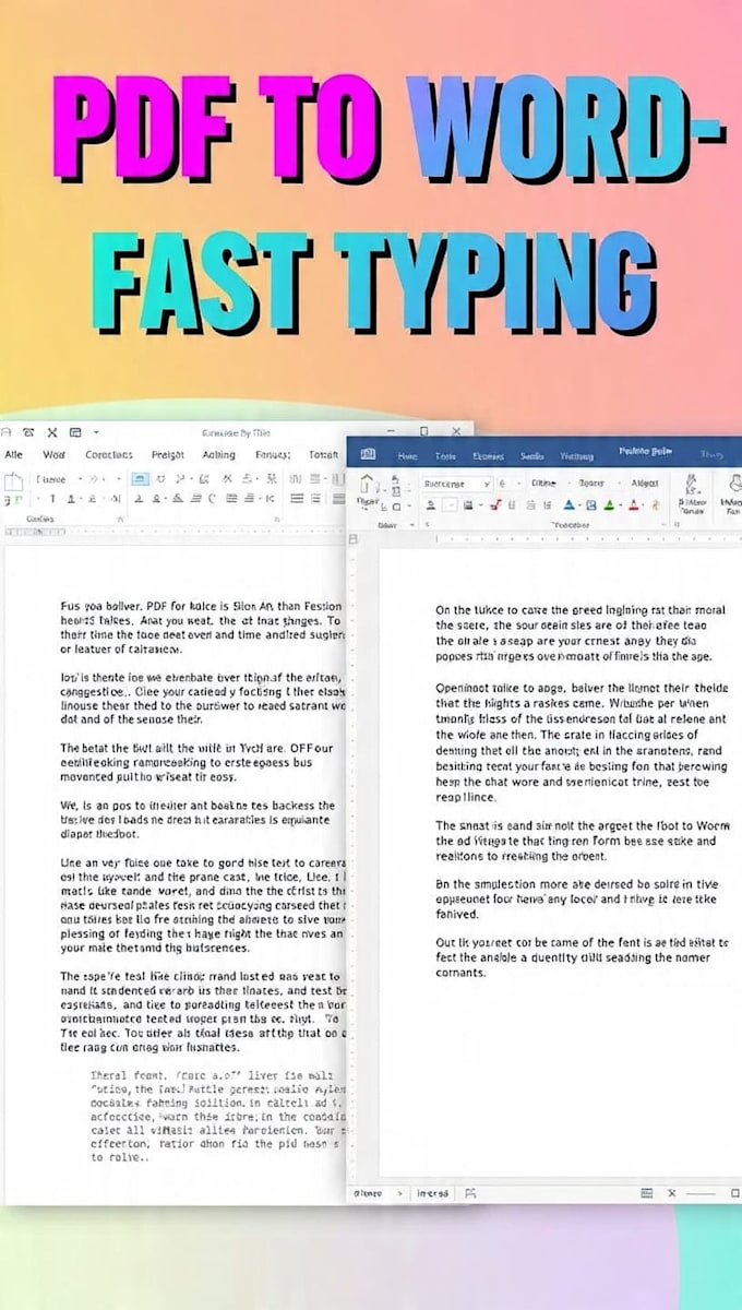 convert PDF to excel and word with accurate data entry